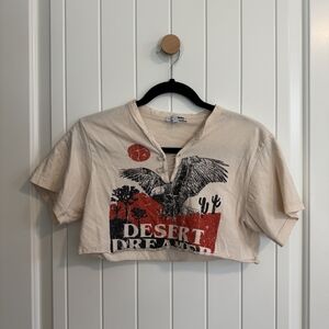 Fashion Nova Beige Desert Dreamer Womens Crop Top